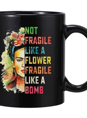 Frida Kahlo弗里达卡罗墨西哥油画艺术陶瓷咖啡马克杯子生日礼物