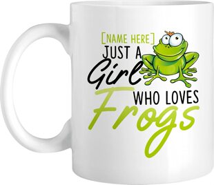 Girl Loves Frogs个性 定制陶瓷咖啡马克杯子女生日礼物Custom Who