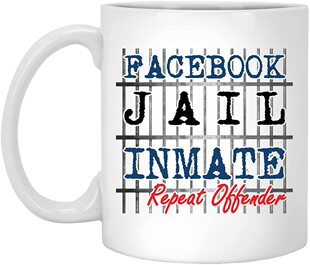 Facebooks Inmate Repeat Offender大容量陶瓷咖啡马克杯子 Jail
