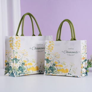 小雏菊新款帆布包上班通勤大容量外出手提袋时尚礼品袋环保购物袋