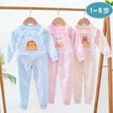 Слинг, термобелье, штаны, детский комплект, хлопковое нижнее белье, бандаж пупочный, пижама, высокая талия, 1-6 лет