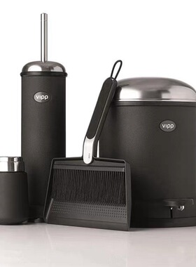 Y 丹麦高端家居VIPP奢华奢侈家居黑色4L厨卫垃圾桶