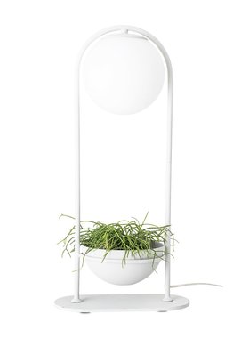 Y Bville bordslampa med korg 白色北欧简约带花盆台灯底板灯