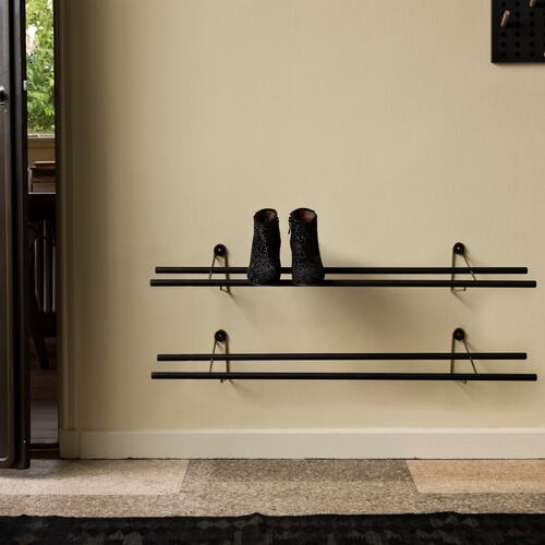 Y Moso We Do Wood shoe shelf  进口北欧简约黑色壁挂收纳鞋架