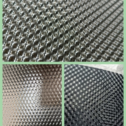 316L不锈钢0.15MM压花隔热板橘皮纹304排气管隔热罩0.1毫米半球纹