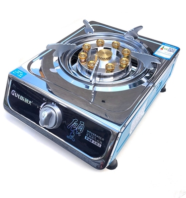 顾太不锈钢熄保九孔节能燃气灶