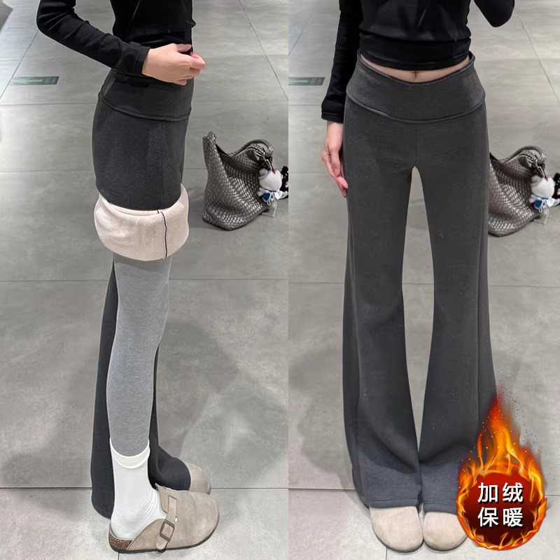2026新款冬季深灰色微喇裤女春秋小个子瑜伽裤打底休闲加绒喇叭裤,女装/女士精品,休闲裤,淘宝优惠券,粉丝福利购,淘宝优惠卷