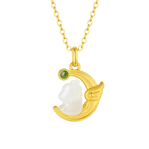 周大生黄金吊坠女足金美梦龙星光龙项链本命龙年妇女节礼物送女友