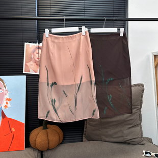 【1/15新品】大场合b备 薄雾pra哒中古半裙 RQ254338