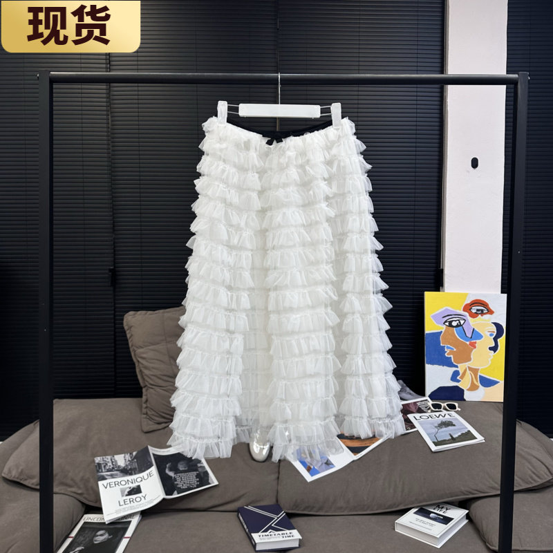 现货VC冬日浪漫公主miu系蝴蝶结蛋糕纱裙