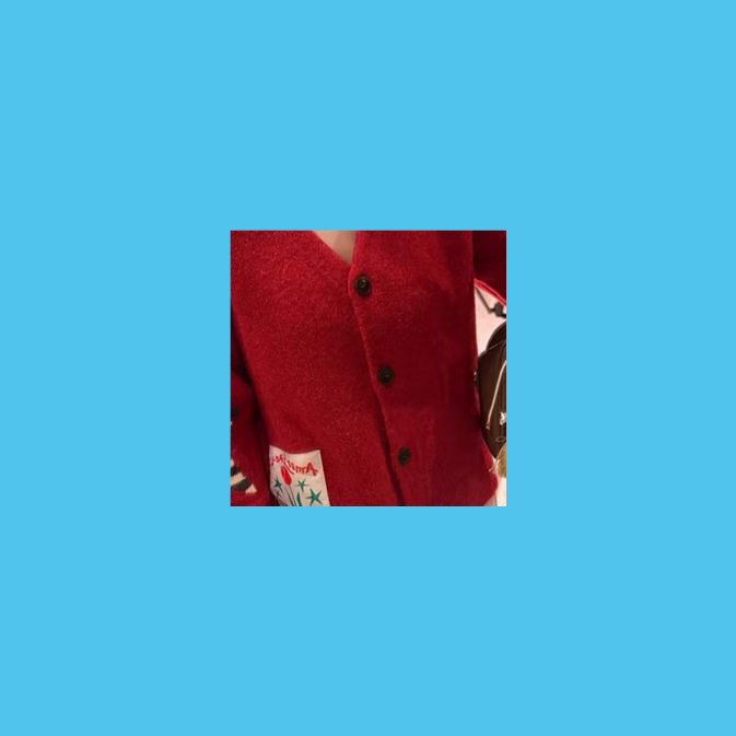 章章 1/18 马海毛羊毛提花复古红色开衫毛衣,女装/女士精品,汉服上装,淘宝优惠券,粉丝福利购,淘宝优惠卷