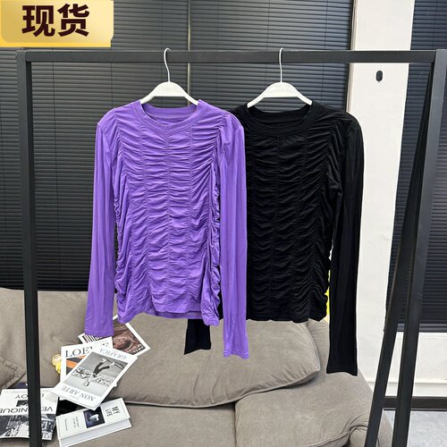 MONA女装新款纯色长袖打底衫