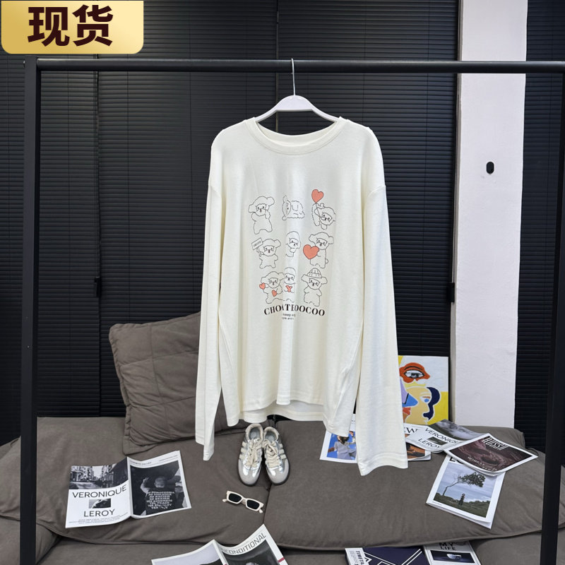 【现货】章章 糯糯奶球 Puppy小狗时髦可爱童趣印花长袖T恤