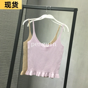 【现货】大喜庆 吊带控必入 两色针织花边吊带上衣
