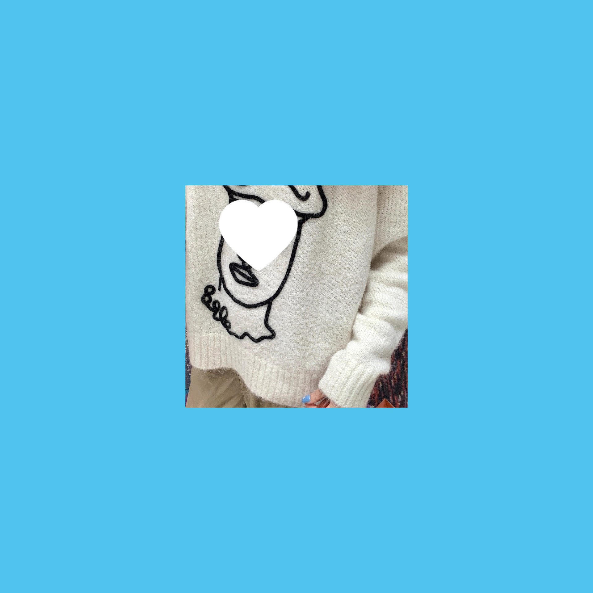 章章11/27 高比例羊驼毛手摇绣花/紫色版温暖大毛衣