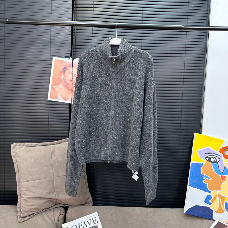 VC都市星轨bc亮片毛衣开衫外套休闲百搭2025年冬季新款