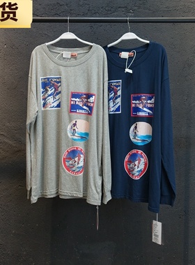 【现货】MS 三色复古印花圆领短袖T恤女夏季新款宽松上衣