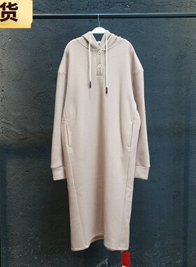 高端连帽卫衣裙中长款新款