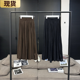 半裙羊毛裙女 3米摆幅天丝羊毛16针双线加密立体卷边韩版 现货