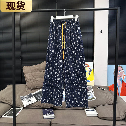 现货MX 日本进口純棉婴儿级 蕾丝拼接夏日凉感透气阔腿休闲裤