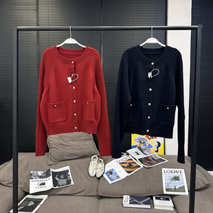 顽童的 高智感festival氛围女孩 羊毛针织开衫毛衣女冬季