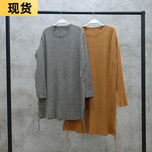【现货】VC 针织衫女秋季韩版宽松大开叉套头中长款毛衣