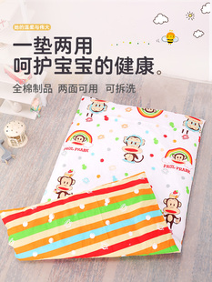 拼接床垫被纯棉加厚透气儿童床褥子四季 通用可拆洗幼儿园午睡床垫