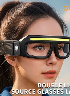 新款优质XTE多功能眼镜灯TYPEC充电警示头灯小巧便携带感应头灯