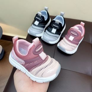 女童宝宝单网鞋镂空婴幼儿学步技能鞋子男小童毛毛虫运动鞋