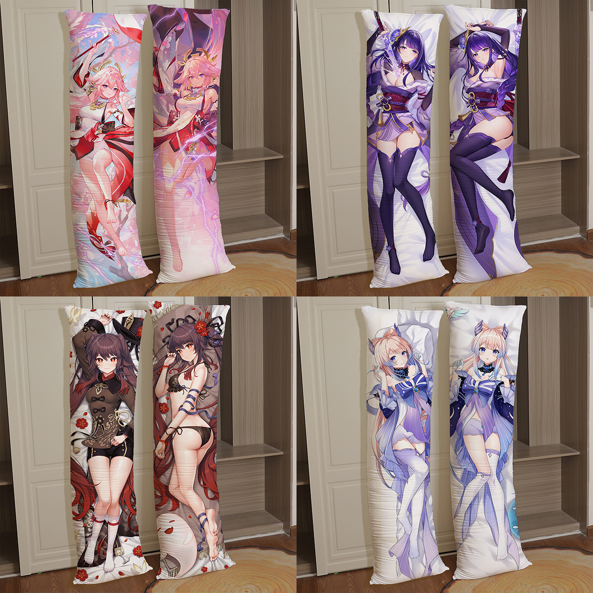 狐狸原神刻晴等身抱枕动漫周边