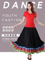 Тибетская танцевальная одежда Performance Square Dance Big юбка тренировочная юбка тибетская Синьцзян национальный танец наполовину половина -длинная юбка