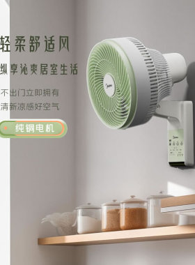 美的空气循环扇壁挂式电风扇家用摇头大风力壁扇厨房香薰浴室轻音