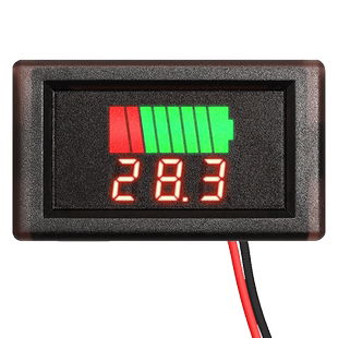 防水款电动车电量电压表显示器电瓶蓄电池电压电量表头通用反接保