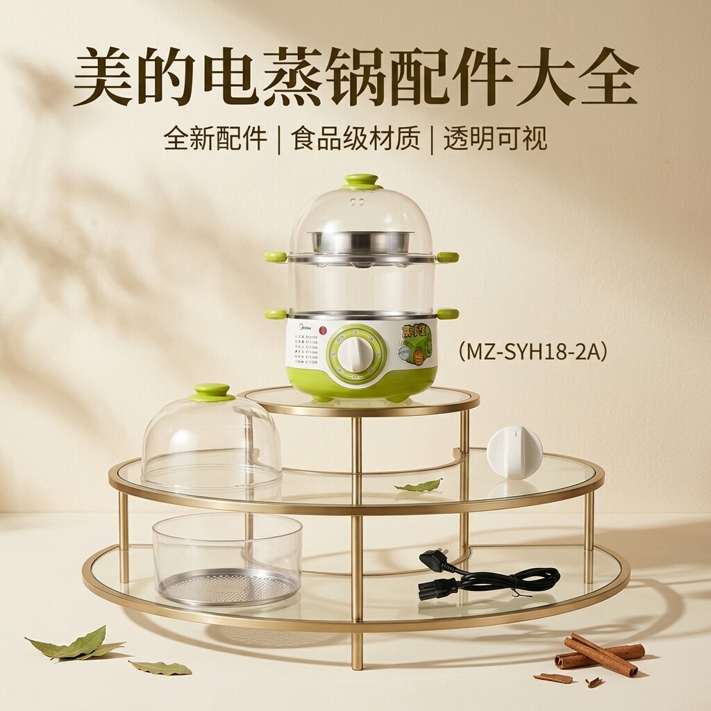 美的电蒸锅煮蛋器蒸小宝配件图片