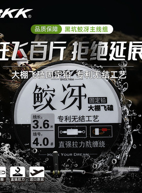 BKK新品黑坑无结线组黑坑成品主线组套装绑好固定铅飞磕鲤鱼鲫鱼