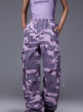 拓谷2025新款美式复古辣妹迷彩工装裤女夏季新款宽松显瘦休闲裤