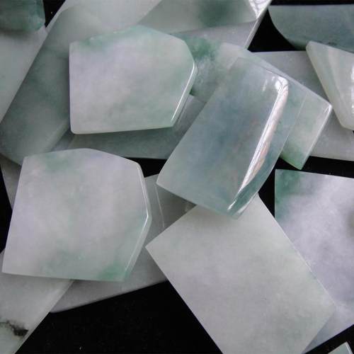 缅甸天然A货翡翠片料明料糯冰种