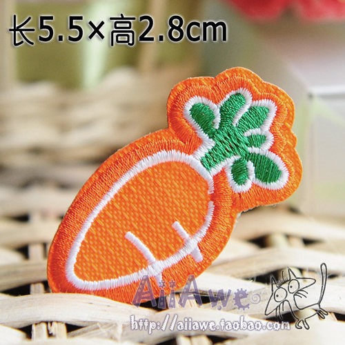 DIY手工橙色帽子毛衣贴布布贴