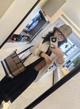 优家小格黄麻拉链小号通勤托特包