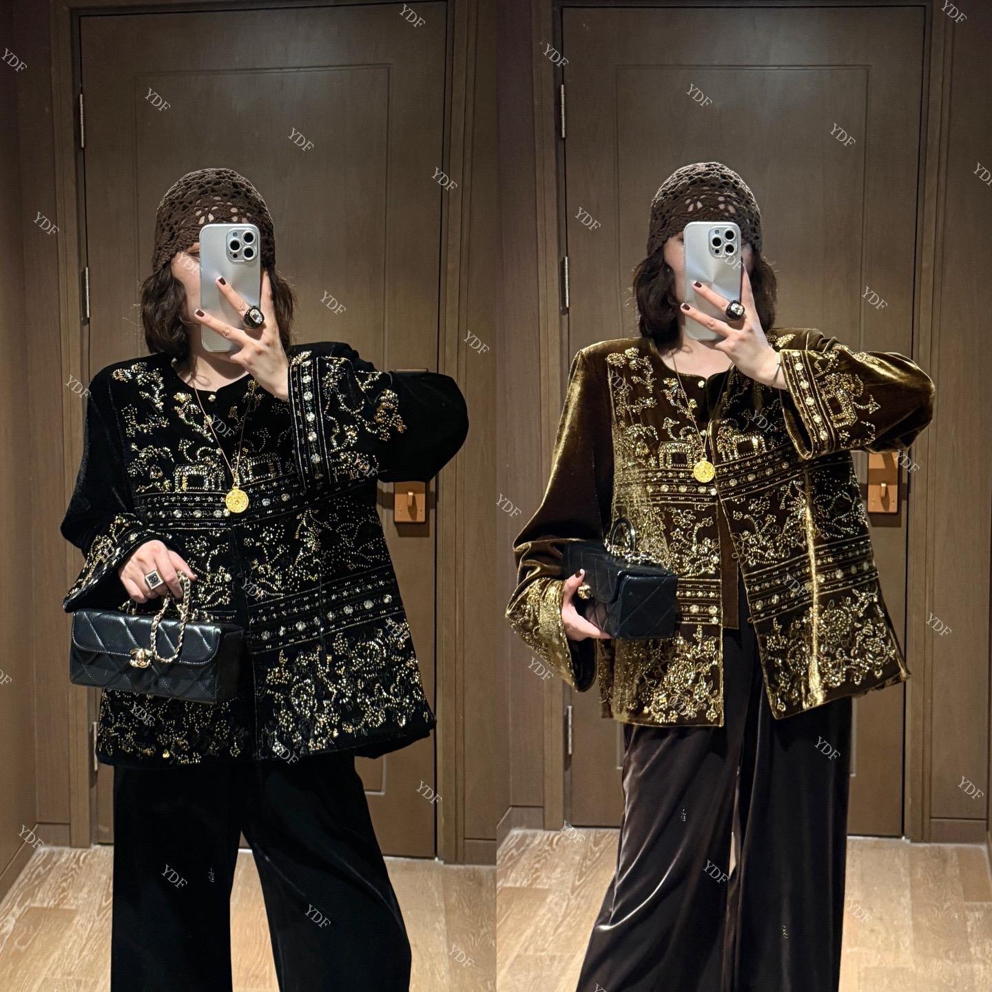 YDFSTUDIO【落花为信】新中式国风早秋重工刺绣拼接设计时尚外套