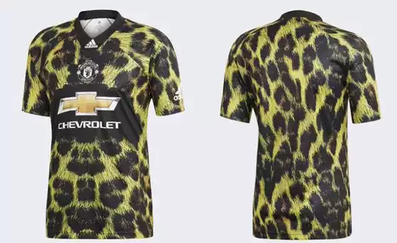Manchester United 18-19 Ea Jersey, Leopard Print Manchester United, Ea2117