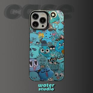 美式卡通阿甘适用苹果15promax小众iPhone16防摔nova13小米15pro华为P70红米k60一加13T稀奇古怪的手机壳OPPO