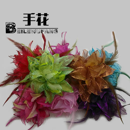六一手花幼儿园儿童手腕花舞蹈表演道具广场舞手指花头花腕花装饰