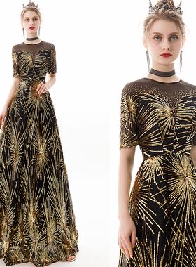 宴会晚礼服女2025新款高贵优雅长款气质名媛气场女王仙气晚装显瘦