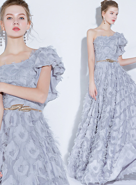 晚宴晚礼服裙女2025新款端庄大气长款显瘦主持宴会晚装连衣裙显瘦