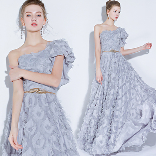 连衣裙显瘦 显瘦主持宴会晚装 晚宴晚礼服裙女2025新款 端庄大气长款