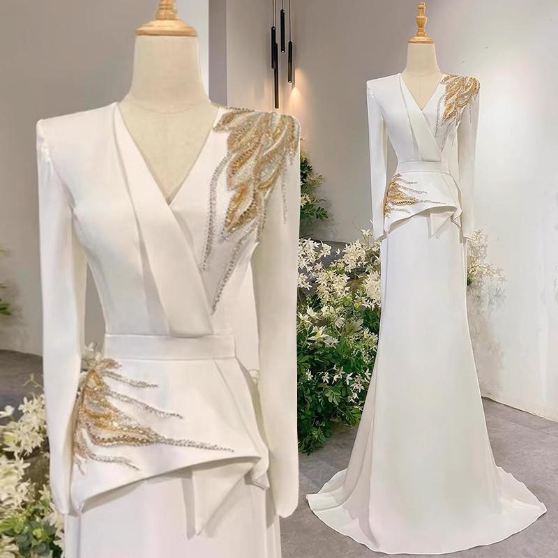 宴会晚礼服2025新款高端气质轻奢小众高级感主持人晚装年会演出服