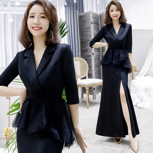 宴会晚礼服2025新款气质女王气场鱼尾长款主持人显瘦高端大气晚装