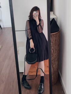 娃娃款 毛丽小四郎 学院风文艺百褶背带连衣裙女2020春夏新款