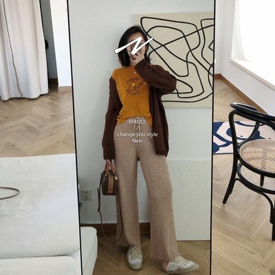 随意休闲慵懒feel粗针针织毛衣